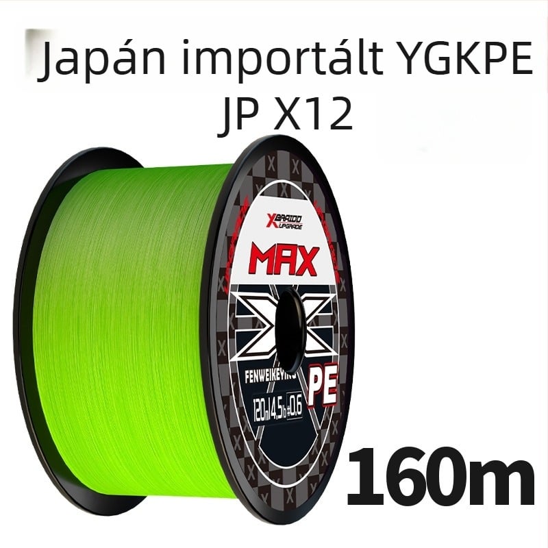 Fő zsinór a horgászathoz, PE anyag, szakítószilárdság 3–33 kg, márka YGKPEJP, dobozban 100 darab