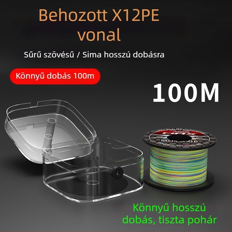 Fő zsinór a horgászathoz, PE anyag, szakítószilárdság 3–33 kg, márka YGKPEJP, dobozban 100 darab