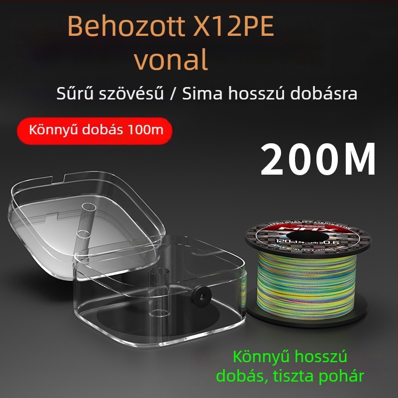 Fő zsinór a horgászathoz, PE anyag, szakítószilárdság 3–33 kg, márka YGKPEJP, dobozban 100 darab