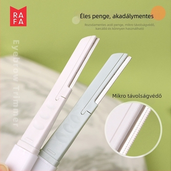Rafa szemöldökformázó kés - éles rozsdamentes acél penge, ABS tokozás, 2 darabos készlet, modell LS-19146