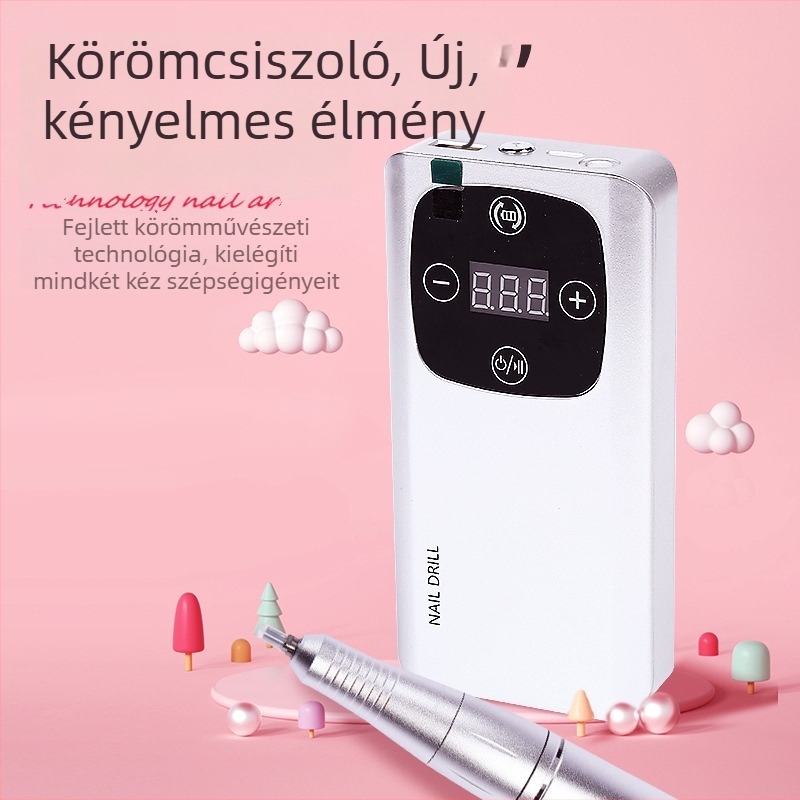 2‑in‑1 köröm UV/LED lámpa és csiszoló, magas sebességű időzítő, újratölthető, hordozható, gél eltávolítására és a gél megkötésére