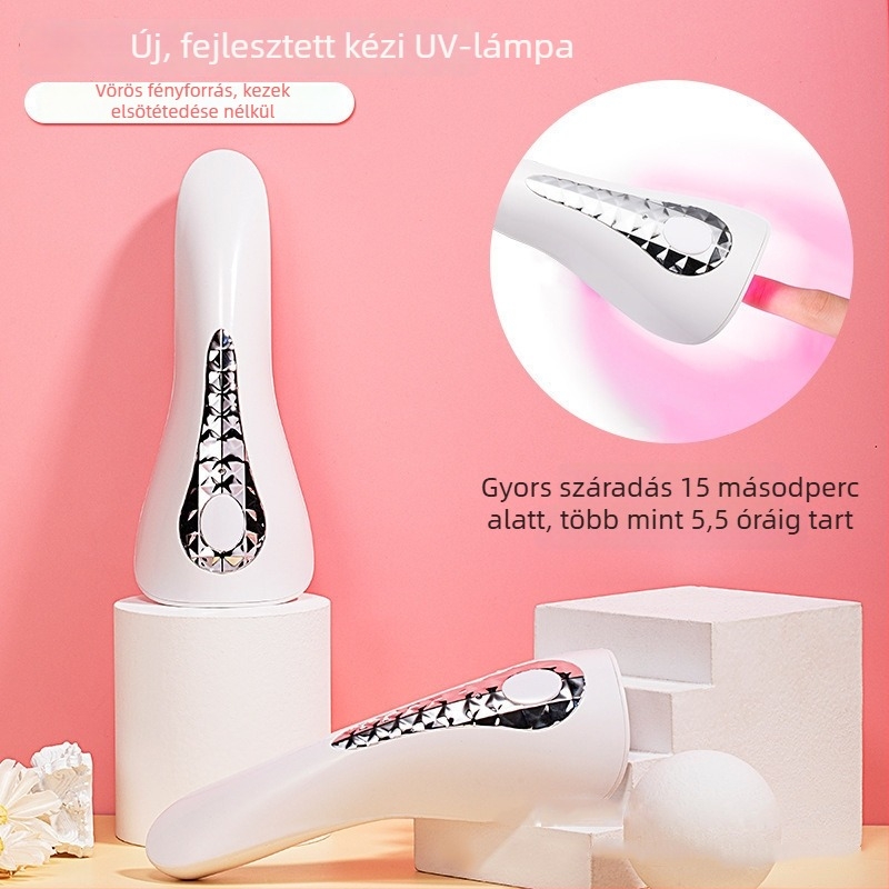 Kézben tartható körömlakk-gél lámpa, modell 02, hazai márka