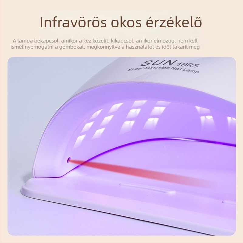 Gél-lámpa a körmök szárításához, kettős kéz LED fényforrással, 189W, nagy teljesítmény, otthoni használatra