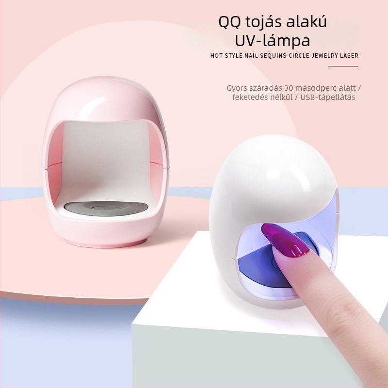Hordozható UV körömgép gél-lakhoz, DIY köröm dizájn, műanyag, 85 g