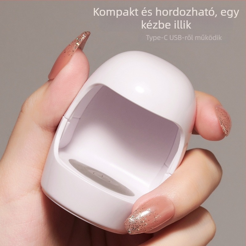 Hordozható UV körömgép gél-lakhoz, DIY köröm dizájn, műanyag, 85 g