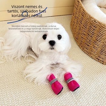 Kutyacipő - Csúszásmentes, Lélegző hálószövet, Puha talp, Poliészter