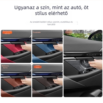 BMW 5-ös sorozat (24-26) belső matricák – ajtókilincs körüli panel védelme, modell tn-522, Baochiyou, ABS + bőrös felület