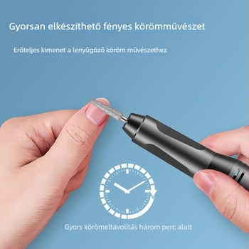 XPOP M204 Elektromos körömfúró – lépcső nélküli sebességszabályozás, 30 000 rpm, 80 g