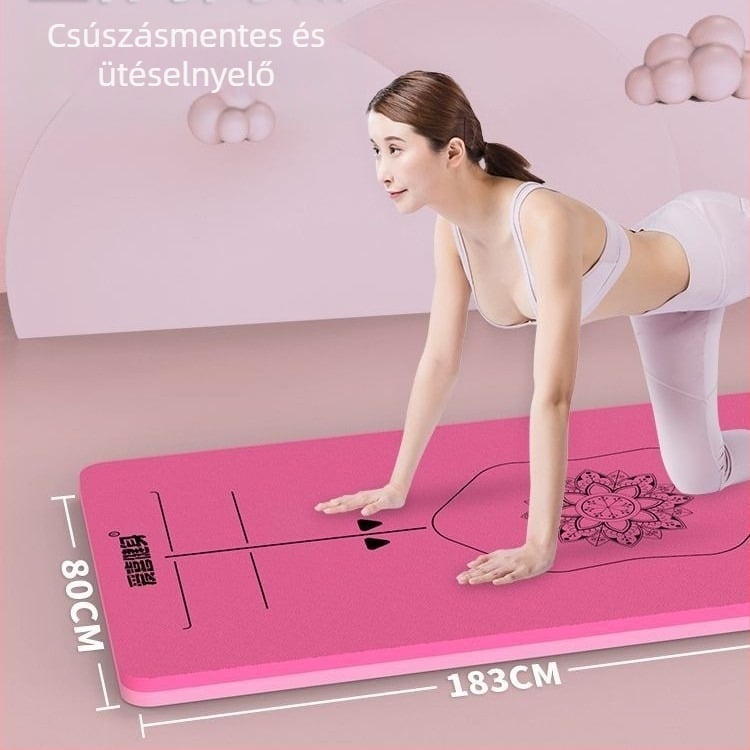 Jóga matrac EVA, geometriai minta, 6 mm vastagság, alkalmas edzésre és testformálásra, súly 1000 g