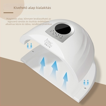 Miss Gooey C00676 Magas teljesítményű manikűrlámpa kettős spektrummal, 368W, gyors kötés géllakkhoz