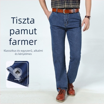 JEYWOOD Apple farmerok férfiaknak, 2026 tavasz-nyár, 100% pamut, magas derekú, egyenes szárú, laza szabású
