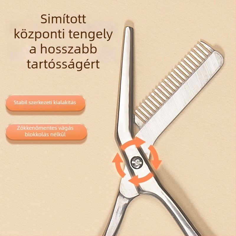 Rozsdamentes acél szemöldökolló fésűvel és formázóval – mindent egyben a szemöldök vágásához és formázásához