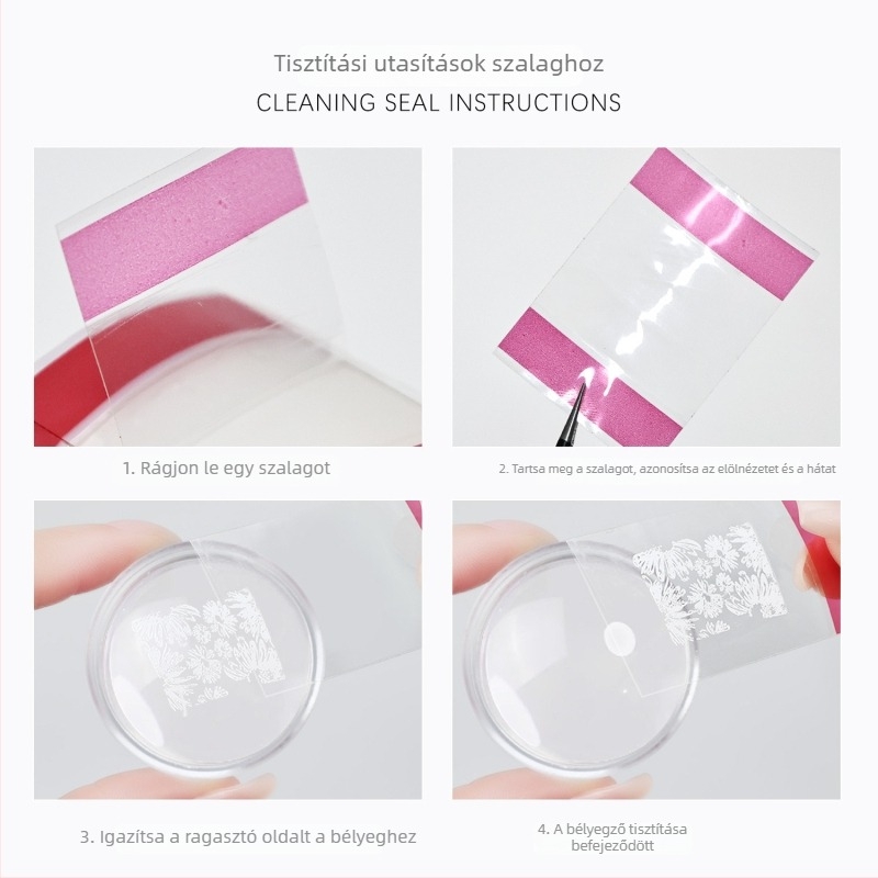 Manikűr stamp tisztító szalag – egyszer használatos, téphető, többfunkciós köröm eszköz a Hongnuo Beauty-től