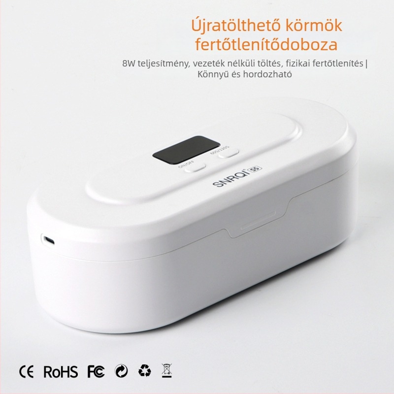 Manikűr eszközök UV fertőtlenítő doboza, multifunkciós vezetékes sterilizáló, műanyag+LED, 450 g, XDSE001 modell, OHT