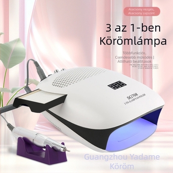 3-in-1 körömápoló gép SG708 — 140W fototerápia, porelszívás és csiszolás/szárítás