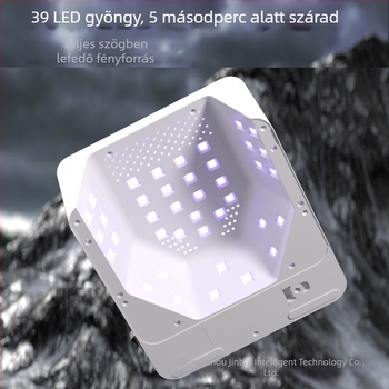 Manikűr fényterápiás készülék, vezeték nélküli UV-szárító, gyors száradás, modell H20