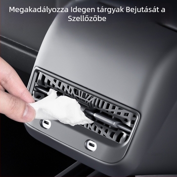 Tesla Model Y/3/L hátsó légkondi kimeneti védőfedél — műanyag, snap-on szerelés, belső dekoráció