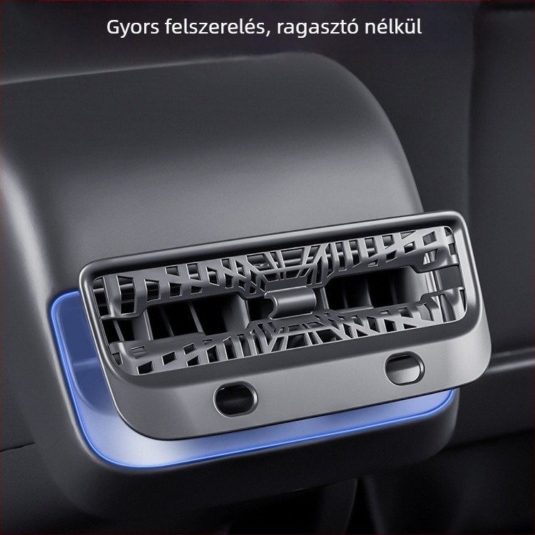 Tesla Model Y/3/L hátsó légkondi kimeneti védőfedél — műanyag, snap-on szerelés, belső dekoráció