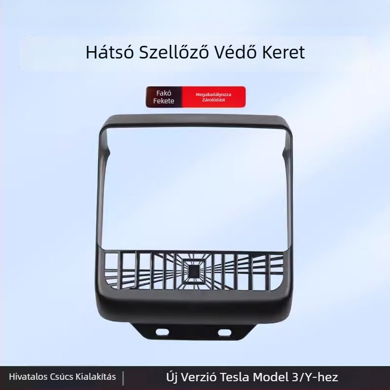 Tesla Model Y/3/L hátsó légkondi kimeneti védőfedél — műanyag, snap-on szerelés, belső dekoráció