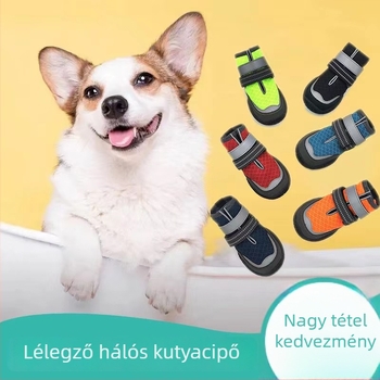 Kutyacipő – lélegző hálós anyag, 16 lyukú, kopásálló, cowboy stílus