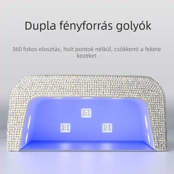 Gyémánttal díszített gyorsan száradó manikűr lámpa – UV-LED fényterápiás eszköz gel-lakhoz