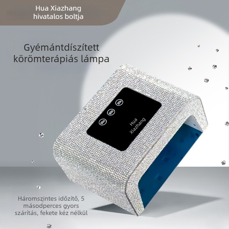 Gyémánttal díszített gyorsan száradó manikűr lámpa – UV-LED fényterápiás eszköz gel-lakhoz