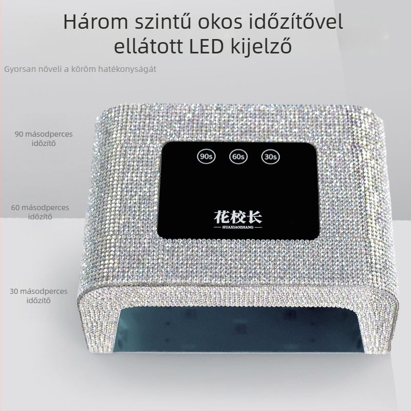 Gyémánttal díszített gyorsan száradó manikűr lámpa – UV-LED fényterápiás eszköz gel-lakhoz