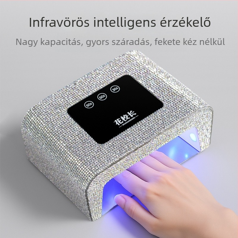 Gyémánttal díszített gyorsan száradó manikűr lámpa – UV-LED fényterápiás eszköz gel-lakhoz