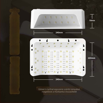 LED körömlámpa, modell SNRQI — Guangdong eredetű, 6 hónap garancia