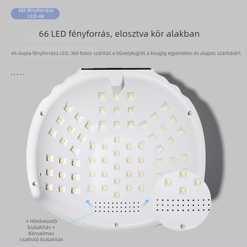 Körömlámpa 268W, LED gyógyító lámpa zselés körmökhoz, 3 másodperces gyors száradás, modell 19S PLUS