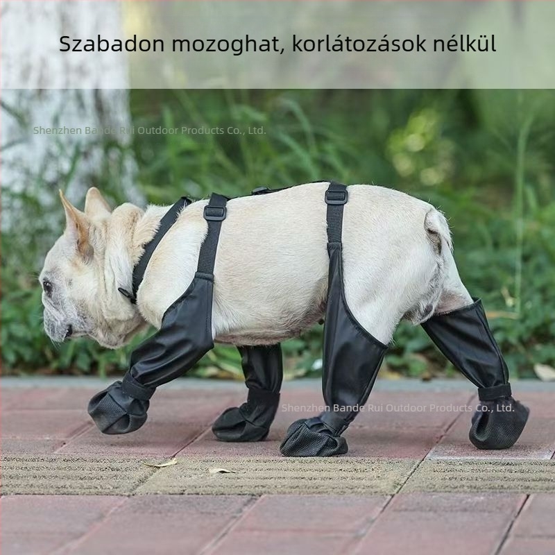 Kutya esőcsizmák - puhák, vízállóak, csúszásmentesek, állíthatók sétákhoz (Anyag: Poliészter keverék)