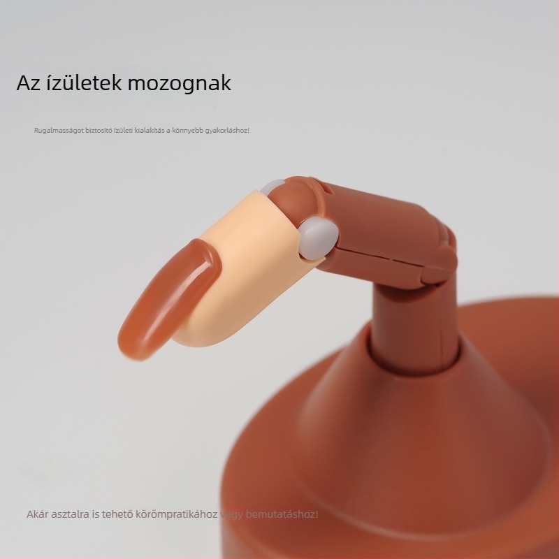 Manikűr gyakorló kéz Modell mozgatható ujjak ízületekkel — köröm gyakorló készlet, 182 g