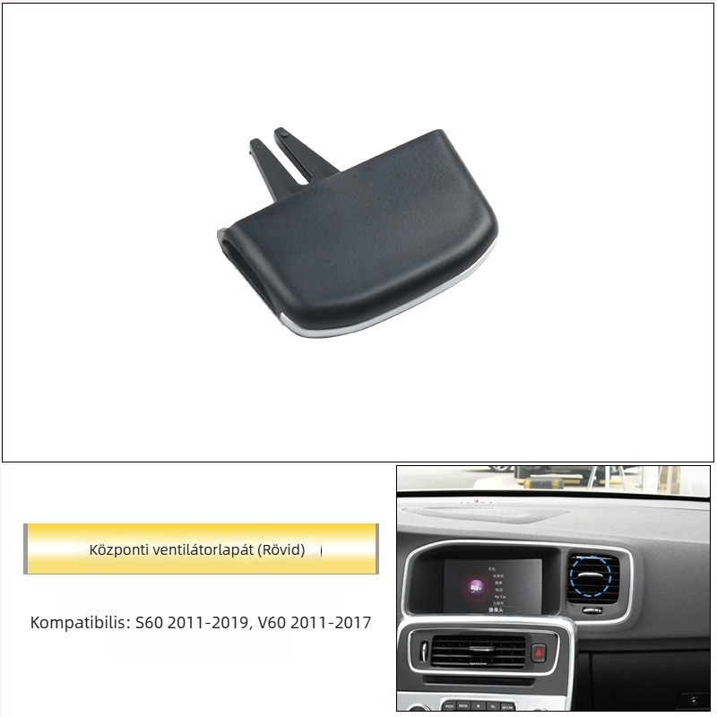 Volvo V40/V60/S60 ABS autóipari rögzítők a légkivezetéshez, a műszerfalhoz és a központi konzolhoz, Snap-on szerelés