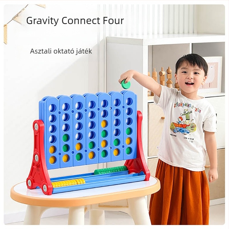 3D Négy a sorban – Asztali játék, Beltéri/Kültéri, Oktató játék 4–6 éveseknek, Anyag HDPE/HDPP