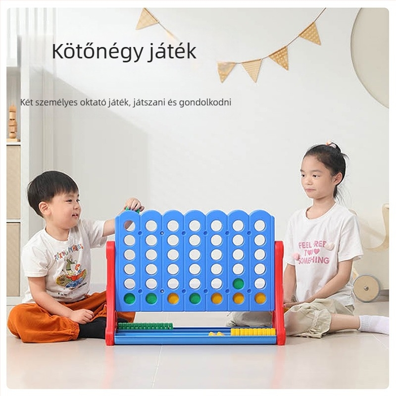 3D Négy a sorban – Asztali játék, Beltéri/Kültéri, Oktató játék 4–6 éveseknek, Anyag HDPE/HDPP
