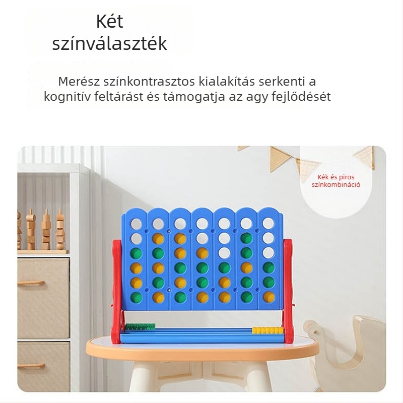 3D Négy a sorban – Asztali játék, Beltéri/Kültéri, Oktató játék 4–6 éveseknek, Anyag HDPE/HDPP