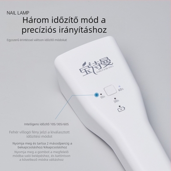 Boucherman Kézi indukciós körömlámpa, Modell 11, Akkumulátoros, hordozható, gyors szárító eszköz gél lakkozáshoz