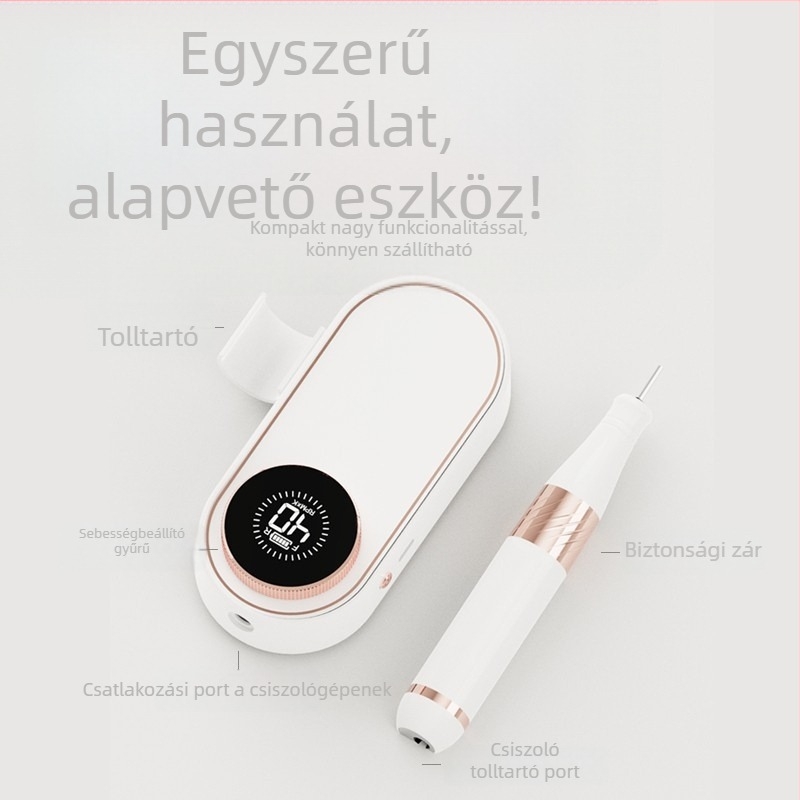 Lorossi Körömcsiszoló gép tárolóállványa, csendes, újratölthető csiszolófej és fúrófej
