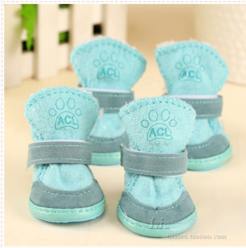 Macska- és kutyahócipő – őszi-téli modell, báránygyapjú bélés, pamut cipő kutyáknak (Teddy & Chihuahua)
