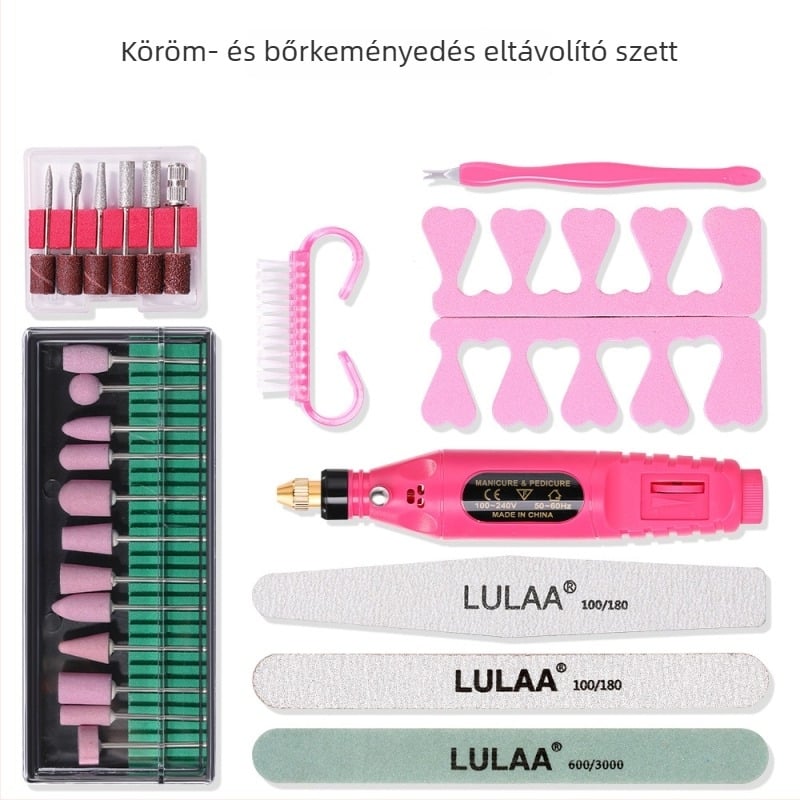 USB mini hordozható elektromos körömcsiszoló toll formájú készlet a halott bőr eltávolítására és körmök fényesítésére (Model USB, 266 g)