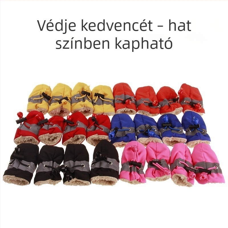 Minden évszakra használható puha talpú kutyacipő, csúszásgátló és esés elleni védelemmel, kis testű fajták számára (vízálló, meleg, kopásálló)