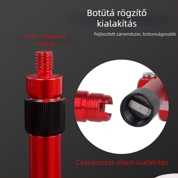 Alumíniumötvözet horgászbot tartó, két bottal, két fej, hátsó akasztóval, Fort modell