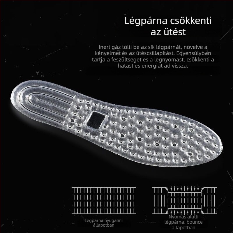 TPU léggömbös talpbetét - teljes talpbetét, uniszex, alkalmas sportcipőkhez, bőrcipőkhöz, bakancsokhoz, hétköznapi és munkás cipőkhöz