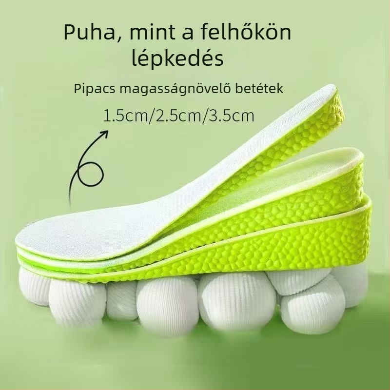 EVA anyagú magasságot növelő talpbetét cipőkhöz | Teljes talpbetét, kompatibilis sportcipőkkel, bakancsokkal, casual és munkacipőkkel | Uniszex