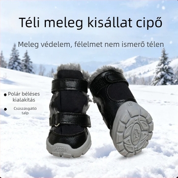 Camelot kutyacipő — téli meleg, csúszásmentes, kis testű kutyáknak (Teddy, Bichon Frisé)