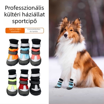 Kutyapapucs minden évszakra, kötött anyagból, csúszásmentes, kopásálló, fröccsenő víz elleni védelem