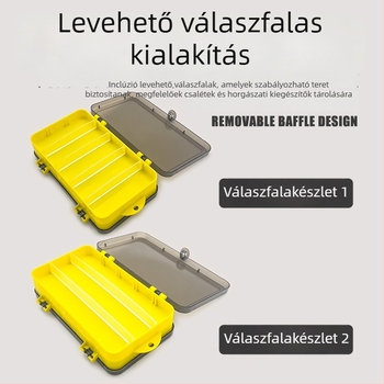 SEELUCKER Kétszintes CSALI DOBOZ Horgászathoz — Polipropilén, Többfunkciós Tároló Minnow Puha Csalik és Kiegészítők számára
