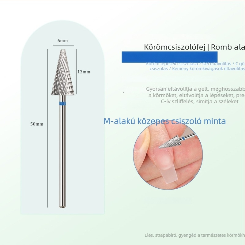 Manikűr reszelőfej sík végű, ötvözetből, márka Wanzhong, modell 1001276149