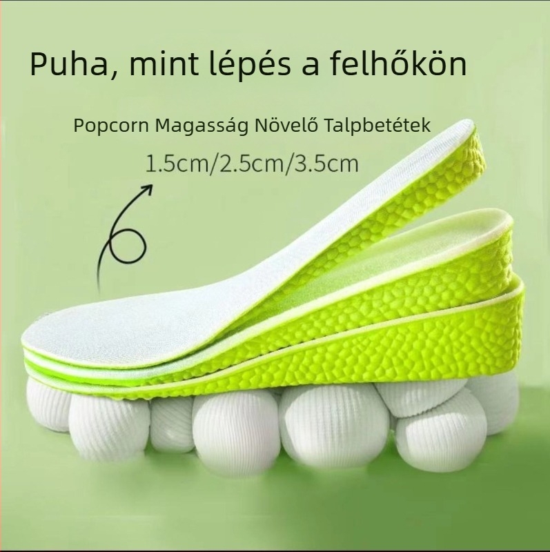 PU talpabetétek a magasság növeléséért, modell: teljes talpat felemelő, hárommagasság-stílus, férfiak és nők számára