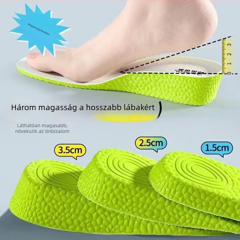 PU talpabetétek a magasság növeléséért, modell: teljes talpat felemelő, hárommagasság-stílus, férfiak és nők számára